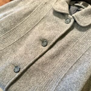 London Fog 12 Petite Gray Wool Car Coat